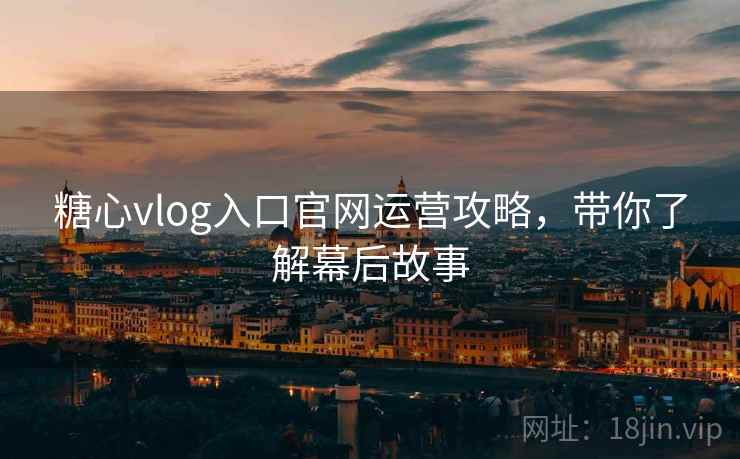 糖心vlog入口官网运营攻略，带你了解幕后故事